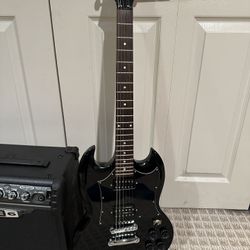 Electric Guitar And Amp