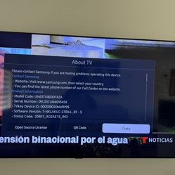 Samsung Smart TV 65" inch Model Code: UN65TU8000FXZA