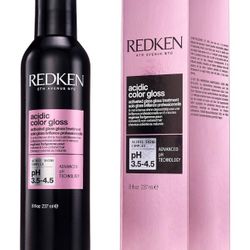 Redken Acidic Color Gloss Activated Glass Gloss Treatment | Rinse Out Hair Gloss | With Apricot Oil for Deep Conditioning | Add Intense Shine for up t