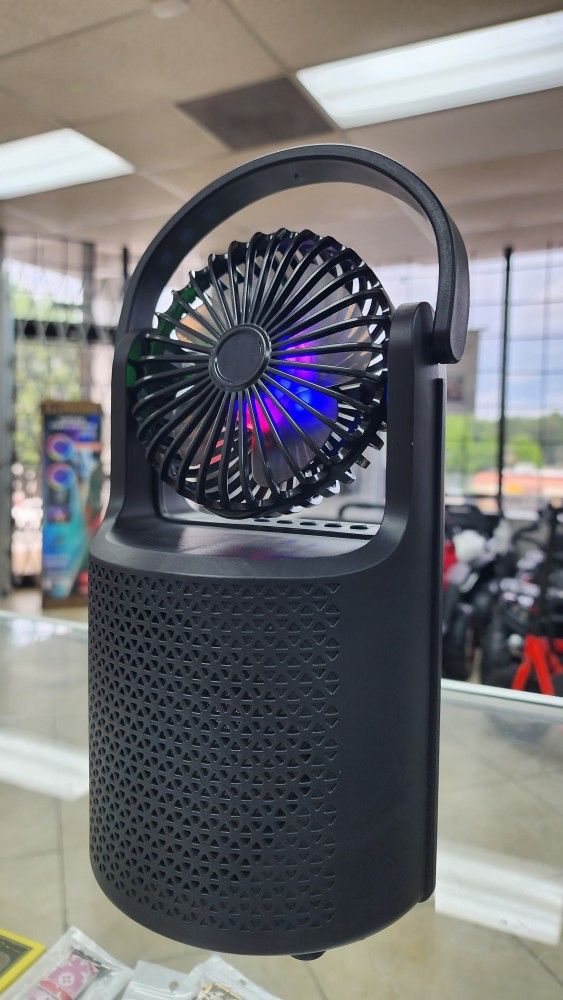 Bluetooth Rechargable Speaker With Built-in Fan