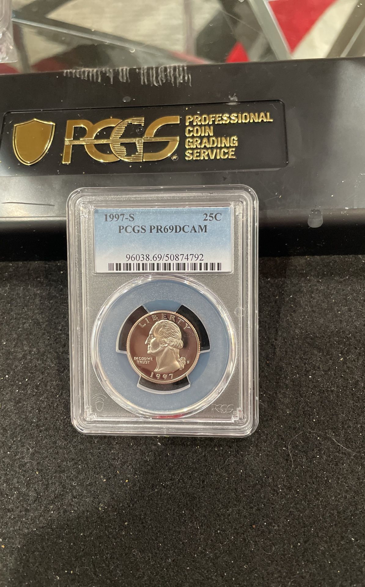 1997 S Gem Proof Washington Quarter Graded By At PR69 With A Deep Cameo C-2