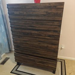 modern rustic dark walnut dresser
