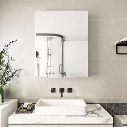 20 in. x 30 in. Recessed or Surface Mount Medicine Cabinet in Aluminum Inner