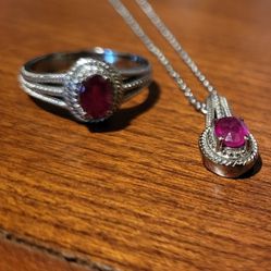 Jewelry- Ruby Necklace and Ring 