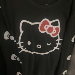 hello kitty sweater with print on sleeves 