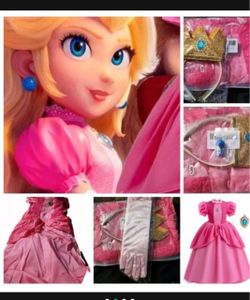 Princess Peach Kids Costume Set