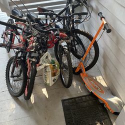 selling 4 bikes and one electric scooter (ASAP) 
