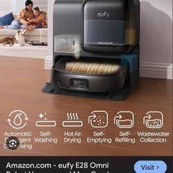 Eufy Robot Vacuum Omni E28 Roller Mop HydroJet™ System Portable Carpet Cleaner