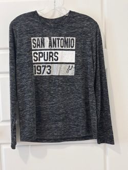 San Antonio Spurs 1973 Heather Gray Long Sleeve Graphic Tee Size M