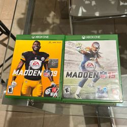 2 Xbox Madden Games 15 & 19