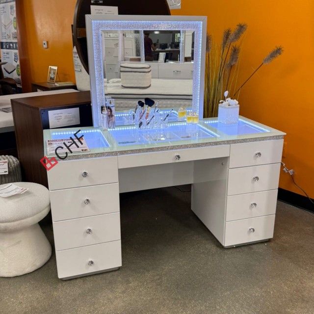 LED Vanity Set With Stool - Limited Time Offer