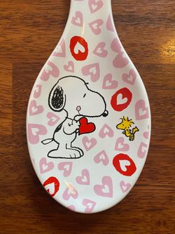 One (1) New Ceramic Spoon Rest 3 1/2” W x 9 1/2” H - Peanuts Snoopy