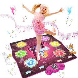 Dance Mat for Kids Ages 4-8, LED Light-Up Electronic Dance Pad Toys with Bluetooth, 6 Game Modes Kids Dance Mat, 13 Built-in Music, Birthdays, Christm