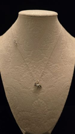 Custom 3D Printed Oxidized Solid 925 Sterling Silver Donkey Pendant  w/ Anchor link Chain