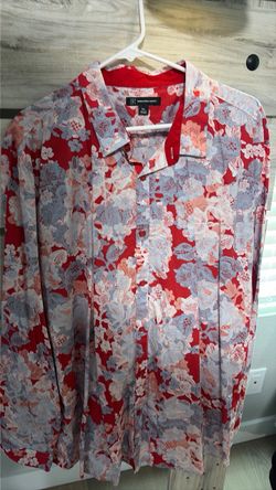 3XL INC International Concepts Floral Button Up Shirt