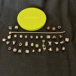 Chamilia Bracelet And 36 Charms