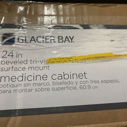 Medicine Cabinet with 3 mirrors, 2 Adjustable Shelves, Left and Right Hand Door Opening, 120 degrees