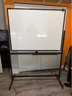4’x3’ Two-sided, Rotating Mobile Whiteboard