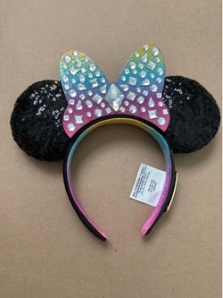 $13.00 each Minnie Mouse ear headband, rainbow colored