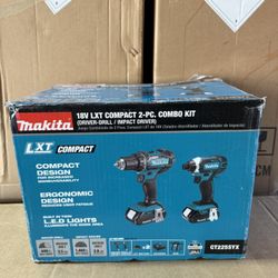 Makita CT225SYX 18V LXT Lithium-Ion Cordless Compact 2-Piece Combo Kit 1.5 Ah 