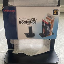 Officemate Non-Skid Bookends, Black