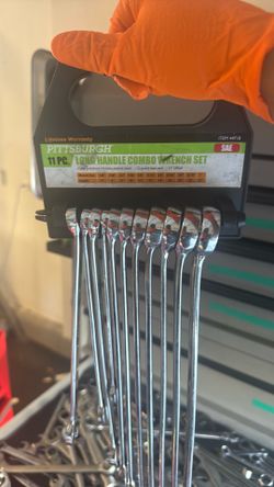Pittsburgh long handle combo wrench set