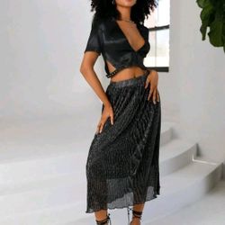 Two Piece Set ( Black / Silver)