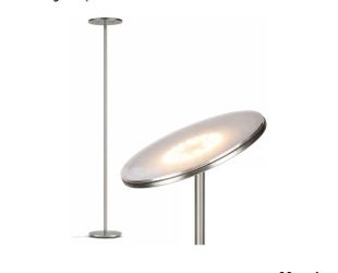Brightech Sky LED Floor lamp, Torchiere Super Bright Floor Lamp for Living Room Decor & Office - Dimmable, Tall Standing Lamp with Warm Light for Bedr