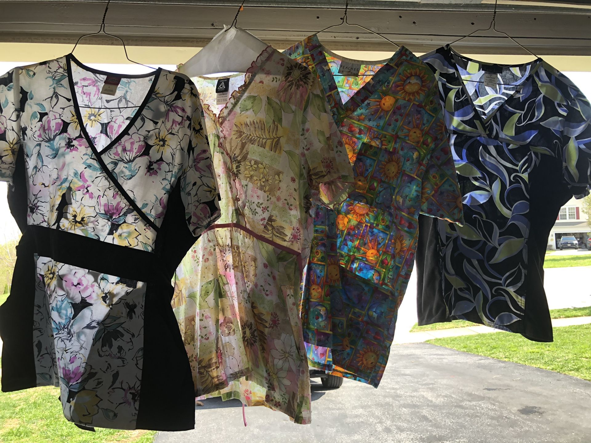 Large scrub tops/ medium pants