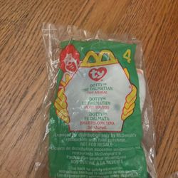 2000 Ty Teenie Beanie Baby McDonald's Happy Meal Toy DOTTY THE DALMATIAN #4 NEW