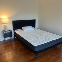 Full Size Bed, Frame, Headboard And Nightstands 