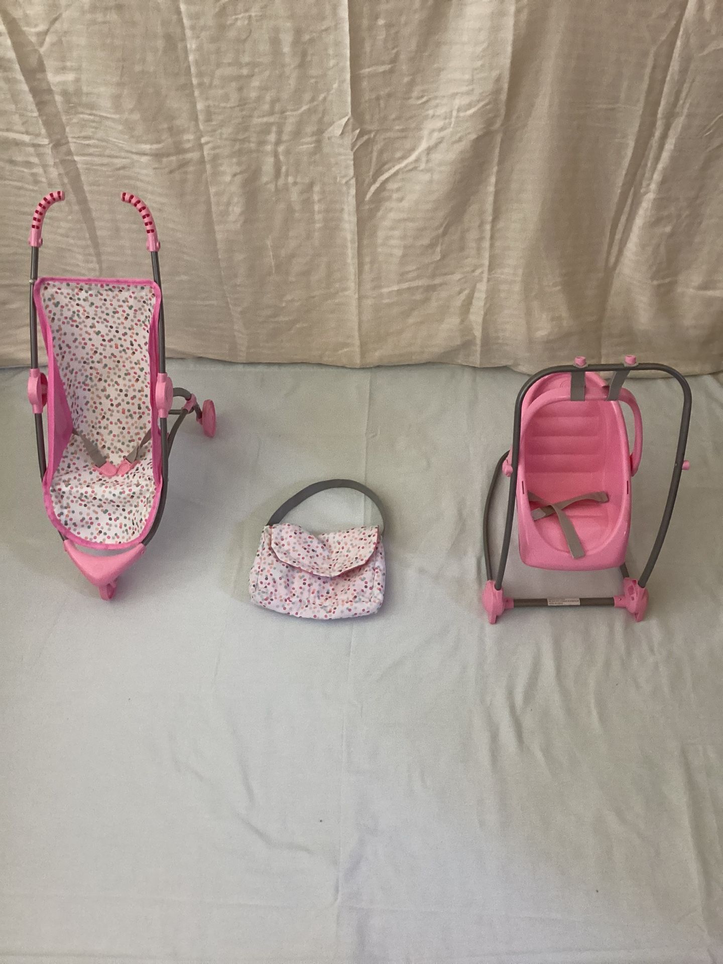 Baby Doll Stroller And Swing Set