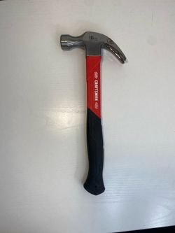 CRAFTSMAN Red 16.0 -oz Steel Head Fiberglass Handle Claw hammer