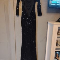 Black Long Sequin Dress