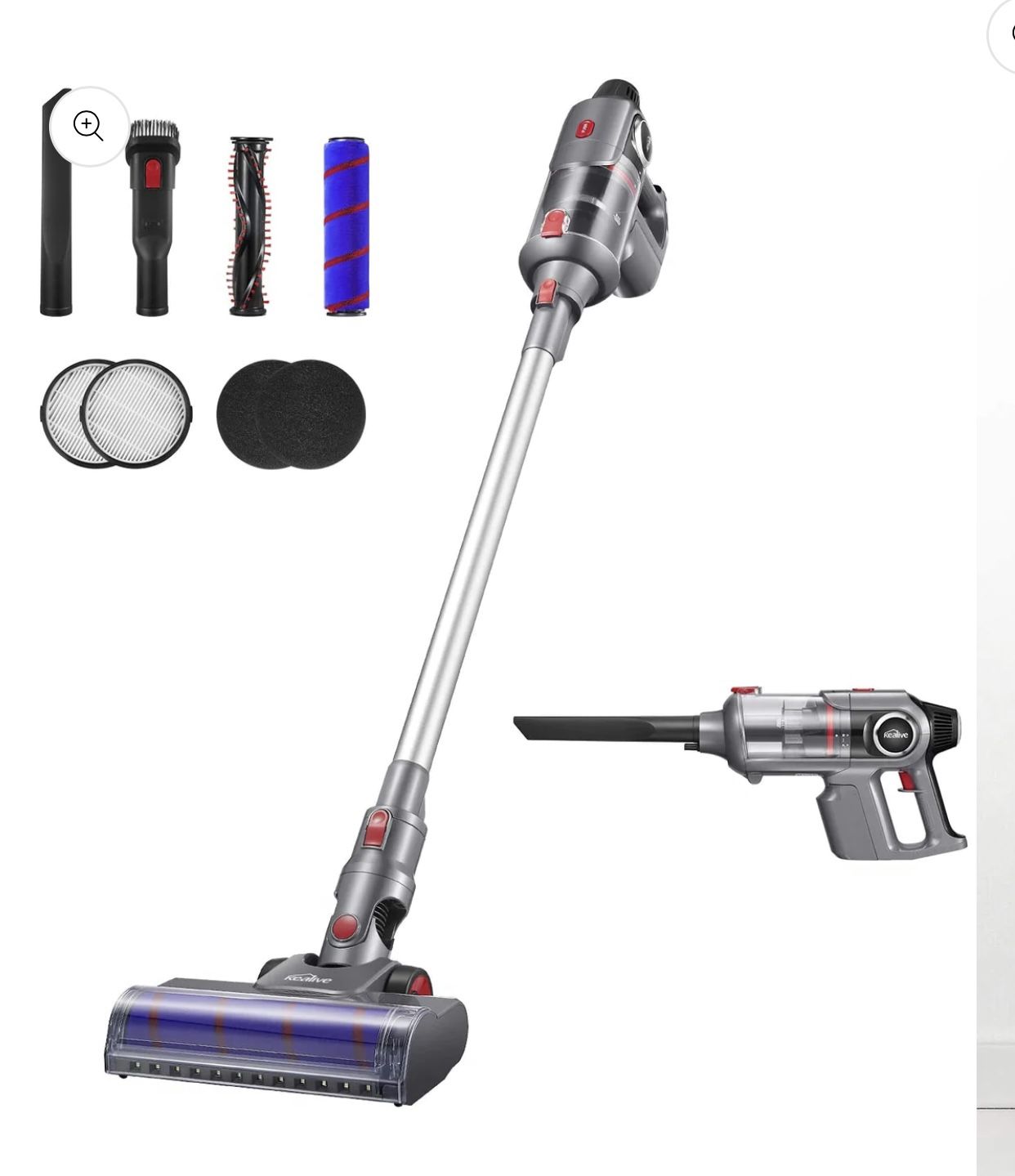 Kealive Cordless Vacuum Cleaner, 23000pa Stick Vacuum 4 in 1, 70 Minutes Runtime, Rechargeable, Hard Floor Carpet Pet Hair Cleaner