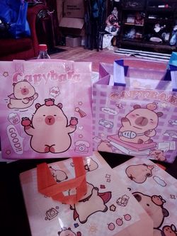 Capybara Cartoon Tote Bags Set only8 bags ( 2.00 each)