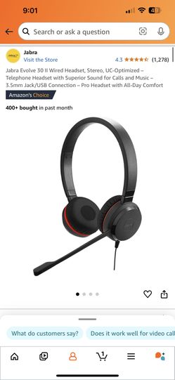 Jabra Evolve 30 II Headset