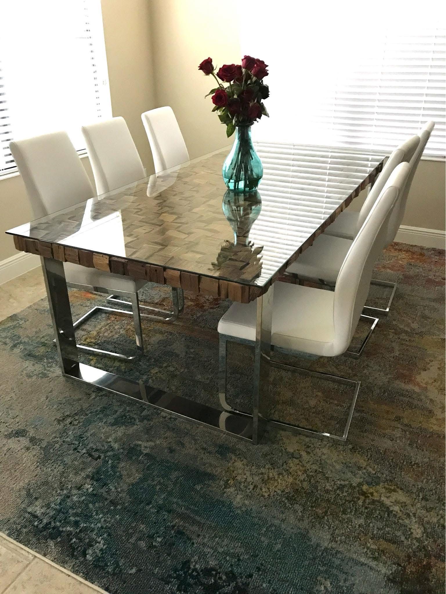 Contemporary Teak Dining Table