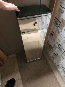 Late CENTURY METALKRIS METAL MIRROR CABINET