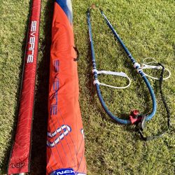 Windsurfing Set Severne NCC 7.5 Sail, Masts Apex SDM 460, BOOM Metal 170-220,