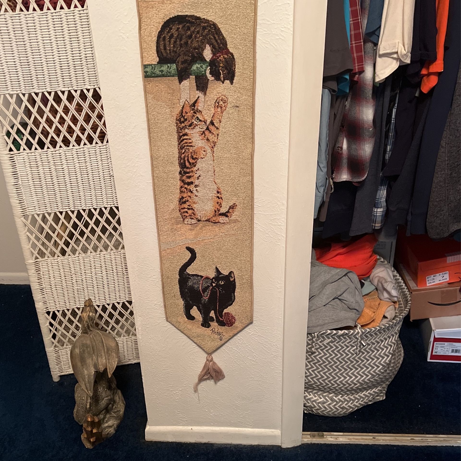 kitty material hanging