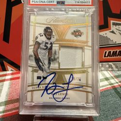 2023 Panini Flawless Ray Lewis - Super Bowl Swatches /25 - #SBS-RL