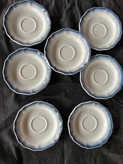 mikasa stoneware country club saucers 6.25 “ a set of 7  $20 OBO