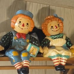 Ceramic Raggedy Ann And Andy