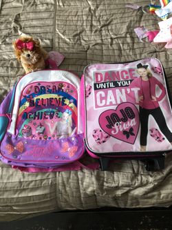 Jojo bows & backpack & travel case