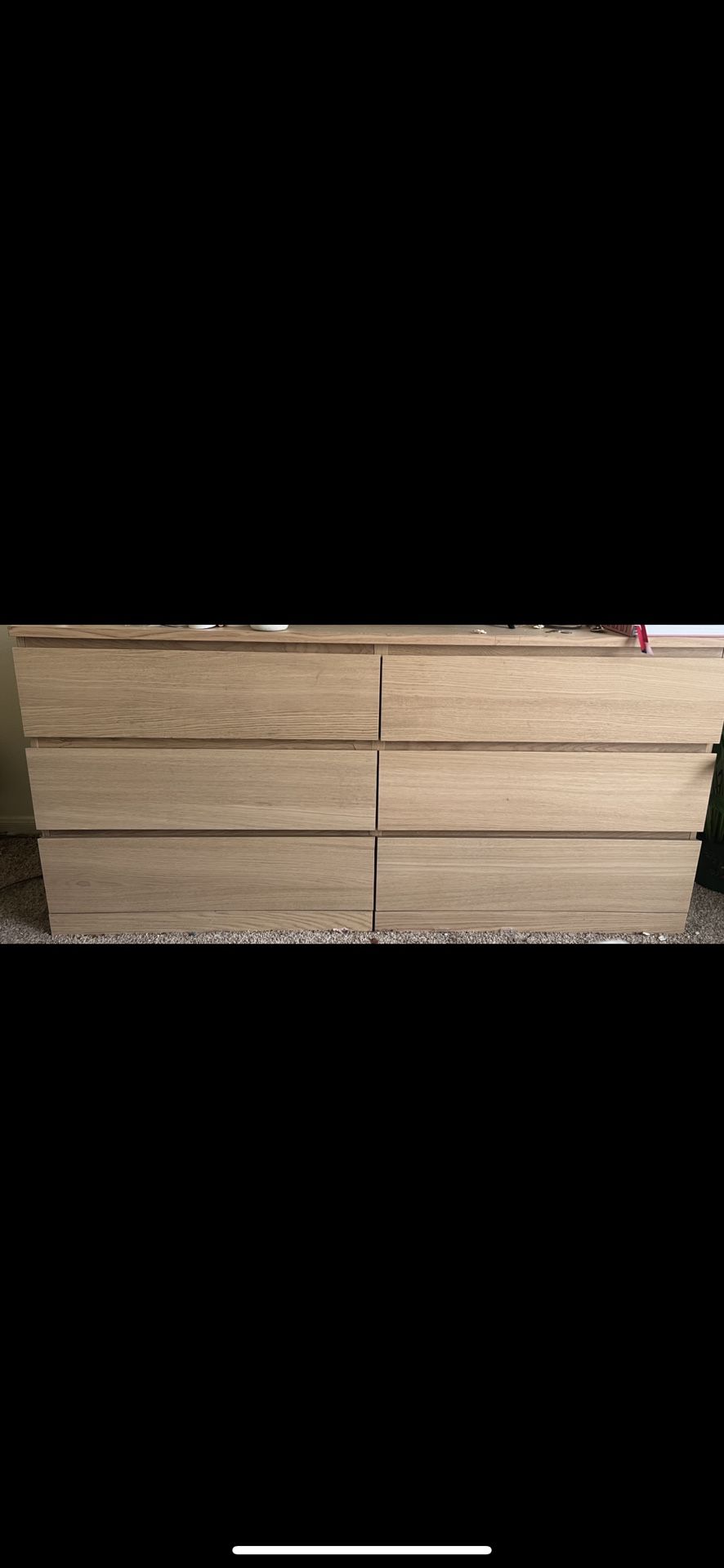 tan 6 drawer dresser