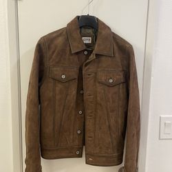 Edwin Brown Suede Leather Rider Jacket