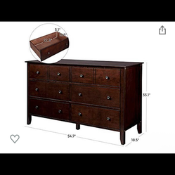 6-drawers wooden dresser