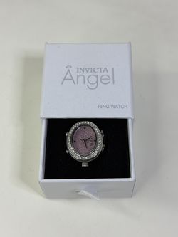 Invicta Mini Angel Women's Ring Watch - 24mm, 49595 Silver/Pink NEW