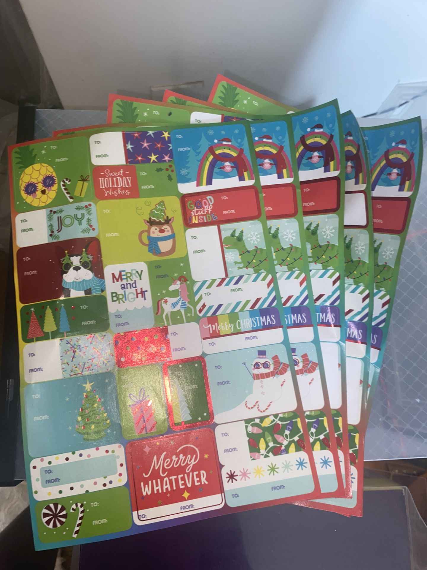 Christmas Sticker Labels